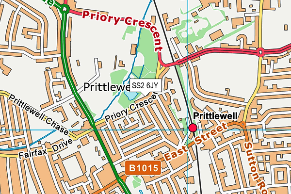 SS2 6JY map - OS VectorMap District (Ordnance Survey) SS2 6JY map - OS VectorMap District (Ordnance Survey)