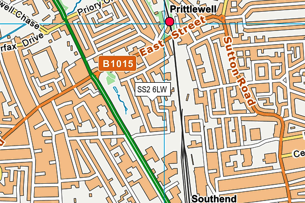 SS2 6LW map - OS VectorMap District (Ordnance Survey) SS2 6LW map - OS VectorMap District (Ordnance Survey)