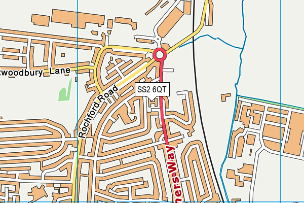 SS2 6QT map - OS VectorMap District (Ordnance Survey) SS2 6QT map - OS VectorMap District (Ordnance Survey)