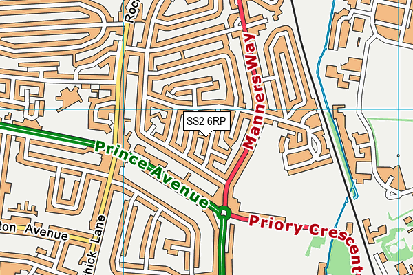 SS2 6RP map - OS VectorMap District (Ordnance Survey) SS2 6RP map - OS VectorMap District (Ordnance Survey)