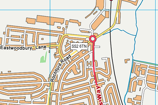 SS2 6TN map - OS VectorMap District (Ordnance Survey) SS2 6TN map - OS VectorMap District (Ordnance Survey)