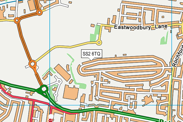 SS2 6TQ map - OS VectorMap District (Ordnance Survey) SS2 6TQ map - OS VectorMap District (Ordnance Survey)