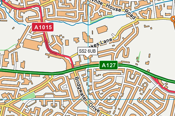 SS2 6UB map - OS VectorMap District (Ordnance Survey) SS2 6UB map - OS VectorMap District (Ordnance Survey)