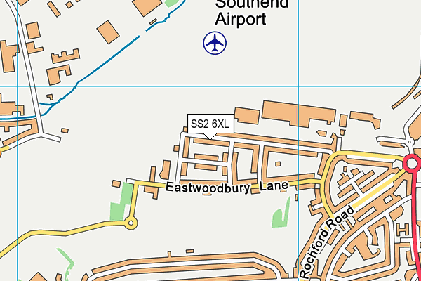 SS2 6XL map - OS VectorMap District (Ordnance Survey) SS2 6XL map - OS VectorMap District (Ordnance Survey)