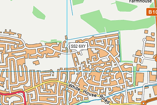 SS2 6XY map - OS VectorMap District (Ordnance Survey) SS2 6XY map - OS VectorMap District (Ordnance Survey)