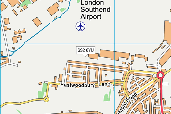 SS2 6YU map - OS VectorMap District (Ordnance Survey) SS2 6YU map - OS VectorMap District (Ordnance Survey)
