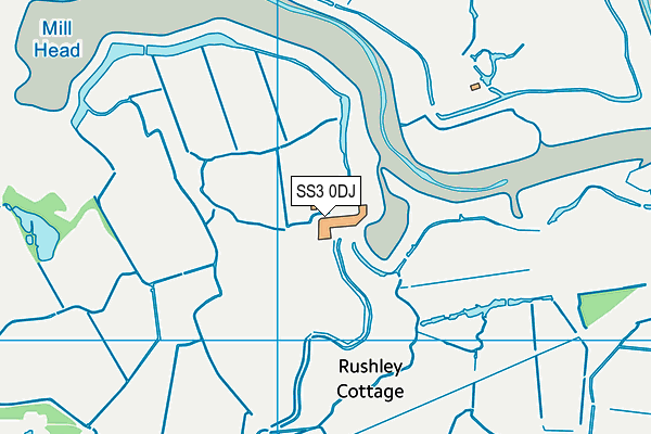 SS3 0DJ map - OS VectorMap District (Ordnance Survey) SS3 0DJ map - OS VectorMap District (Ordnance Survey)