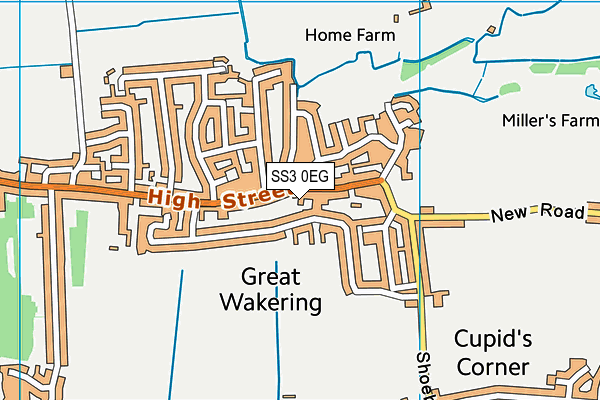 SS3 0EG map - OS VectorMap District (Ordnance Survey) SS3 0EG map - OS VectorMap District (Ordnance Survey)