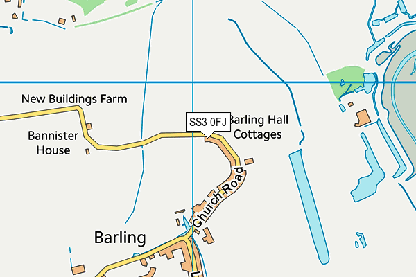 SS3 0FJ map - OS VectorMap District (Ordnance Survey)