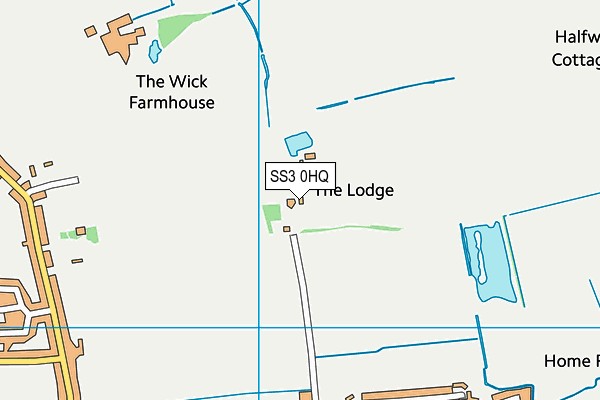 SS3 0HQ map - OS VectorMap District (Ordnance Survey) SS3 0HQ map - OS VectorMap District (Ordnance Survey)
