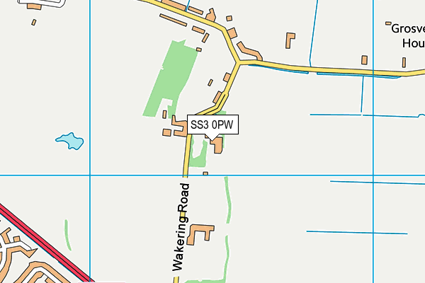 SS3 0PW map - OS VectorMap District (Ordnance Survey) SS3 0PW map - OS VectorMap District (Ordnance Survey)