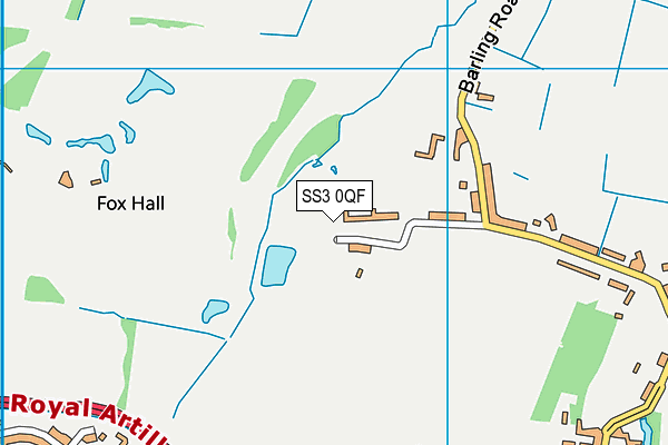 SS3 0QF map - OS VectorMap District (Ordnance Survey) SS3 0QF map - OS VectorMap District (Ordnance Survey)