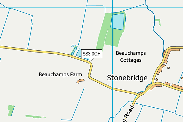 SS3 0QH map - OS VectorMap District (Ordnance Survey) SS3 0QH map - OS VectorMap District (Ordnance Survey)