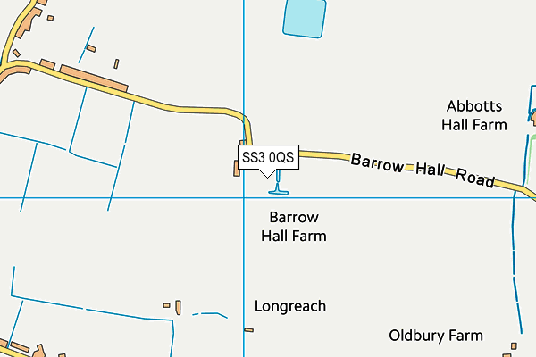 SS3 0QS map - OS VectorMap District (Ordnance Survey) SS3 0QS map - OS VectorMap District (Ordnance Survey)