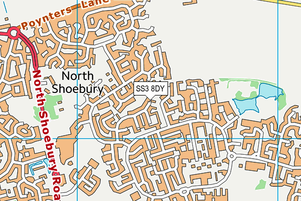 SS3 8DY map - OS VectorMap District (Ordnance Survey) SS3 8DY map - OS VectorMap District (Ordnance Survey)