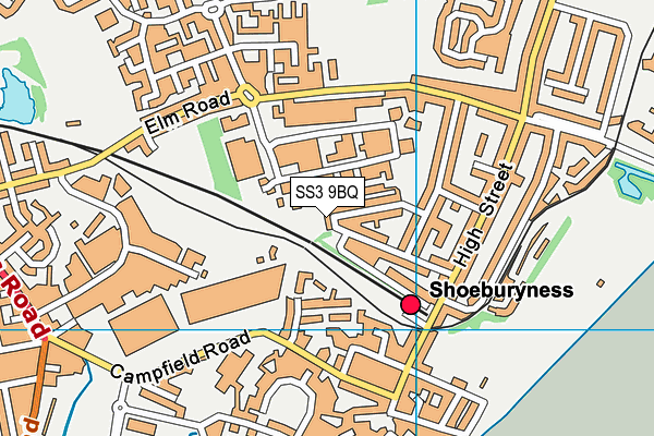 SS3 9BQ map - OS VectorMap District (Ordnance Survey) SS3 9BQ map - OS VectorMap District (Ordnance Survey)