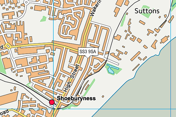 SS3 9SA map - OS VectorMap District (Ordnance Survey) SS3 9SA map - OS VectorMap District (Ordnance Survey)