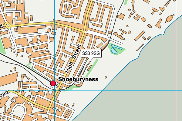 SS3 9SG map - OS VectorMap District (Ordnance Survey) SS3 9SG map - OS VectorMap District (Ordnance Survey)
