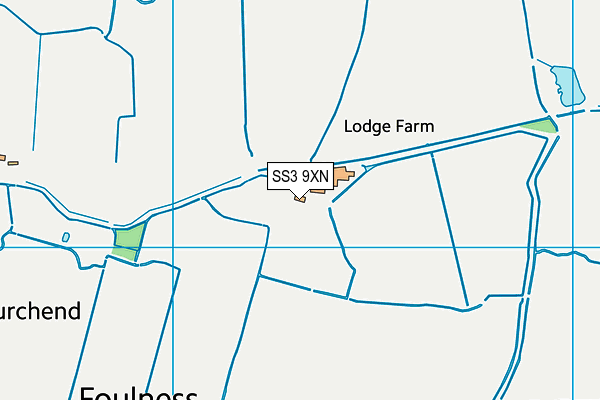 SS3 9XN map - OS VectorMap District (Ordnance Survey) SS3 9XN map - OS VectorMap District (Ordnance Survey)