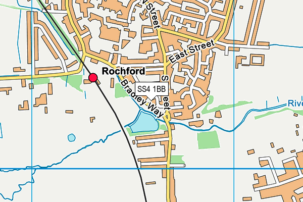 SS4 1BB map - OS VectorMap District (Ordnance Survey) SS4 1BB map - OS VectorMap District (Ordnance Survey)