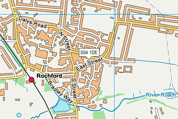 SS4 1DE map - OS VectorMap District (Ordnance Survey) SS4 1DE map - OS VectorMap District (Ordnance Survey)