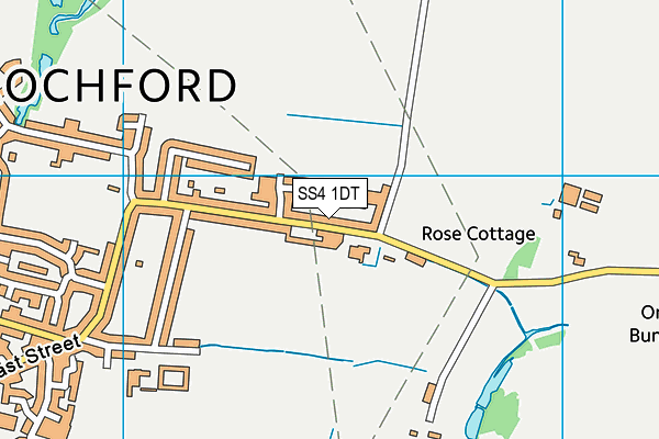 SS4 1DT map - OS VectorMap District (Ordnance Survey) SS4 1DT map - OS VectorMap District (Ordnance Survey)