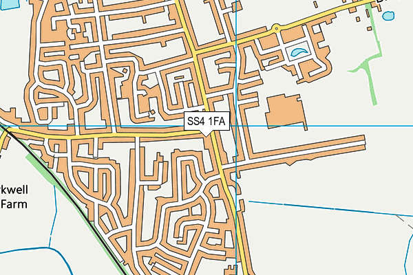 SS4 1FA map - OS VectorMap District (Ordnance Survey) SS4 1FA map - OS VectorMap District (Ordnance Survey)