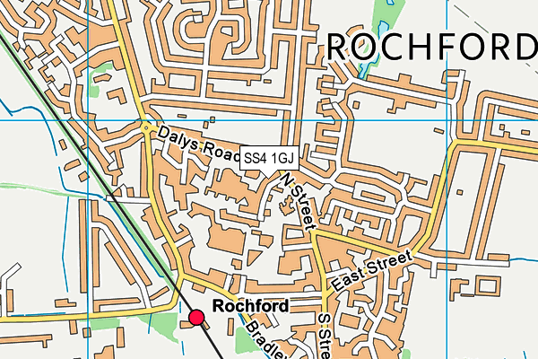 SS4 1GJ map - OS VectorMap District (Ordnance Survey) SS4 1GJ map - OS VectorMap District (Ordnance Survey)
