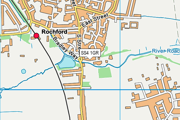 SS4 1GR map - OS VectorMap District (Ordnance Survey) SS4 1GR map - OS VectorMap District (Ordnance Survey)
