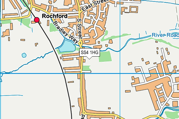 SS4 1HG map - OS VectorMap District (Ordnance Survey) SS4 1HG map - OS VectorMap District (Ordnance Survey)