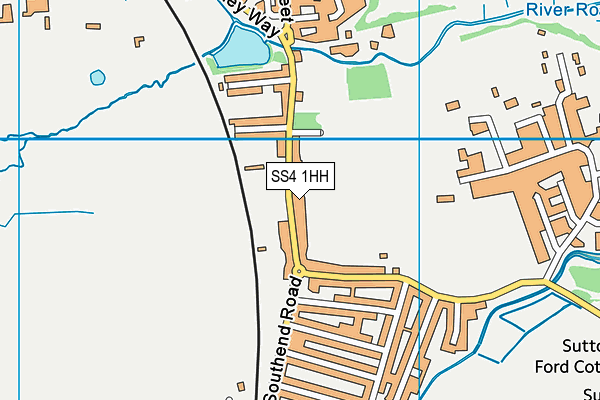 SS4 1HH map - OS VectorMap District (Ordnance Survey) SS4 1HH map - OS VectorMap District (Ordnance Survey)
