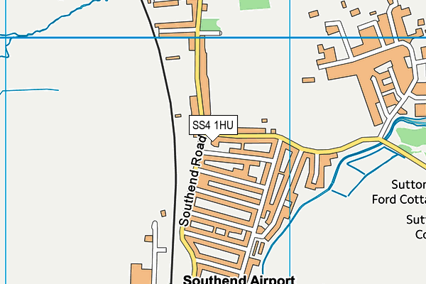 SS4 1HU map - OS VectorMap District (Ordnance Survey) SS4 1HU map - OS VectorMap District (Ordnance Survey)