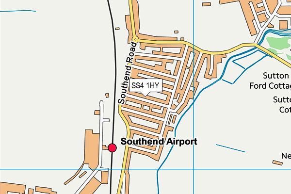 SS4 1HY map - OS VectorMap District (Ordnance Survey) SS4 1HY map - OS VectorMap District (Ordnance Survey)