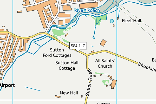 SS4 1LG map - OS VectorMap District (Ordnance Survey) SS4 1LG map - OS VectorMap District (Ordnance Survey)