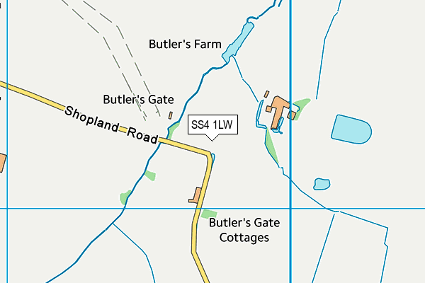 SS4 1LW map - OS VectorMap District (Ordnance Survey) SS4 1LW map - OS VectorMap District (Ordnance Survey)