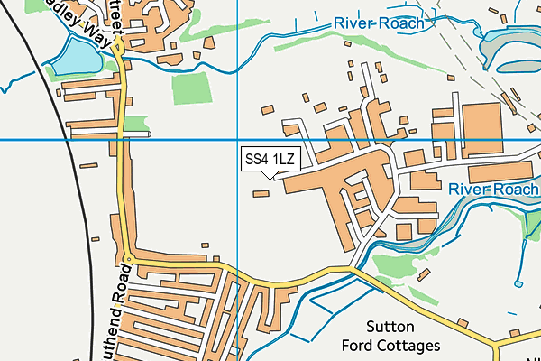 SS4 1LZ map - OS VectorMap District (Ordnance Survey) SS4 1LZ map - OS VectorMap District (Ordnance Survey)