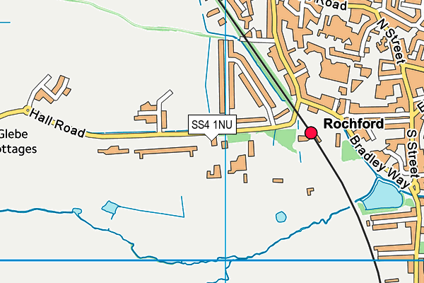 SS4 1NU map - OS VectorMap District (Ordnance Survey) SS4 1NU map - OS VectorMap District (Ordnance Survey)