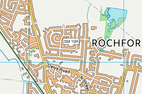 SS4 1QH map - OS VectorMap District (Ordnance Survey) SS4 1QH map - OS VectorMap District (Ordnance Survey)
