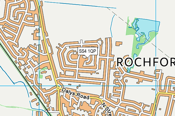 SS4 1QP map - OS VectorMap District (Ordnance Survey) SS4 1QP map - OS VectorMap District (Ordnance Survey)