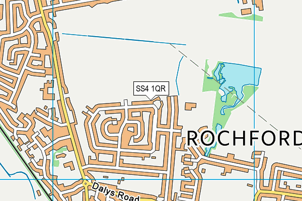 SS4 1QR map - OS VectorMap District (Ordnance Survey) SS4 1QR map - OS VectorMap District (Ordnance Survey)