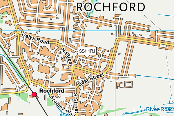 SS4 1RJ map - OS VectorMap District (Ordnance Survey) SS4 1RJ map - OS VectorMap District (Ordnance Survey)
