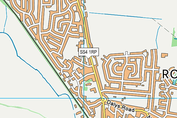 SS4 1RP map - OS VectorMap District (Ordnance Survey) SS4 1RP map - OS VectorMap District (Ordnance Survey)