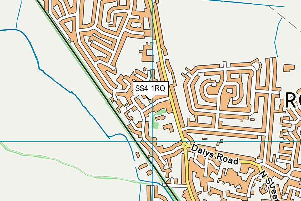 SS4 1RQ map - OS VectorMap District (Ordnance Survey) SS4 1RQ map - OS VectorMap District (Ordnance Survey)