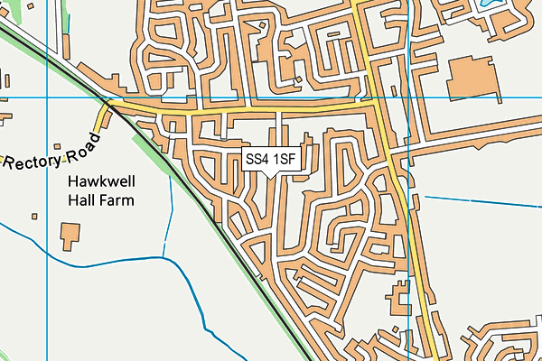 SS4 1SF map - OS VectorMap District (Ordnance Survey) SS4 1SF map - OS VectorMap District (Ordnance Survey)