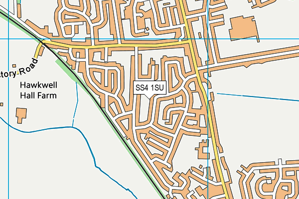SS4 1SU map - OS VectorMap District (Ordnance Survey) SS4 1SU map - OS VectorMap District (Ordnance Survey)