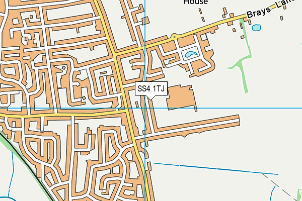 SS4 1TJ map - OS VectorMap District (Ordnance Survey) SS4 1TJ map - OS VectorMap District (Ordnance Survey)