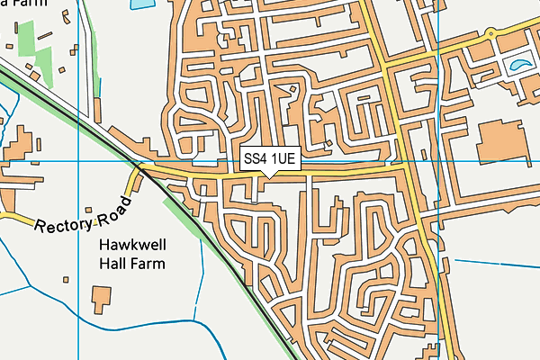 SS4 1UE map - OS VectorMap District (Ordnance Survey) SS4 1UE map - OS VectorMap District (Ordnance Survey)