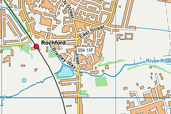 SS4 1XF map - OS VectorMap District (Ordnance Survey) SS4 1XF map - OS VectorMap District (Ordnance Survey)
