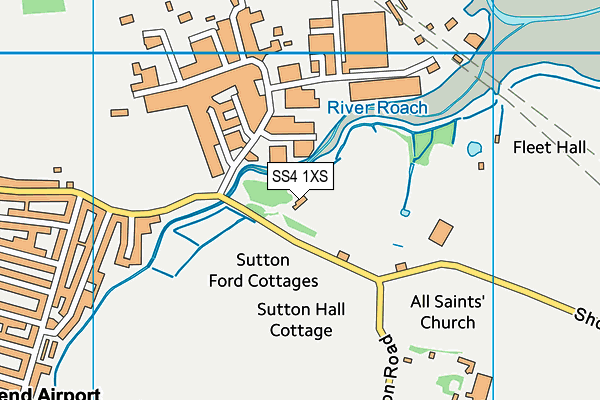 SS4 1XS map - OS VectorMap District (Ordnance Survey) SS4 1XS map - OS VectorMap District (Ordnance Survey)