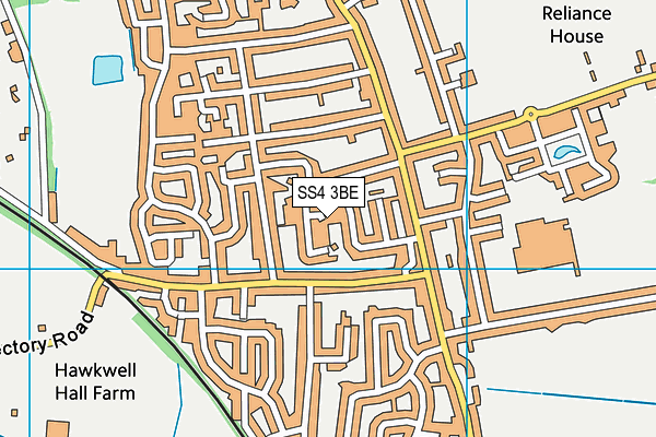 SS4 3BE map - OS VectorMap District (Ordnance Survey) SS4 3BE map - OS VectorMap District (Ordnance Survey)